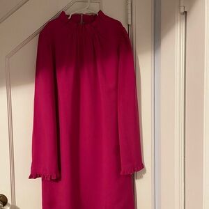 J crew ruffle neck dress